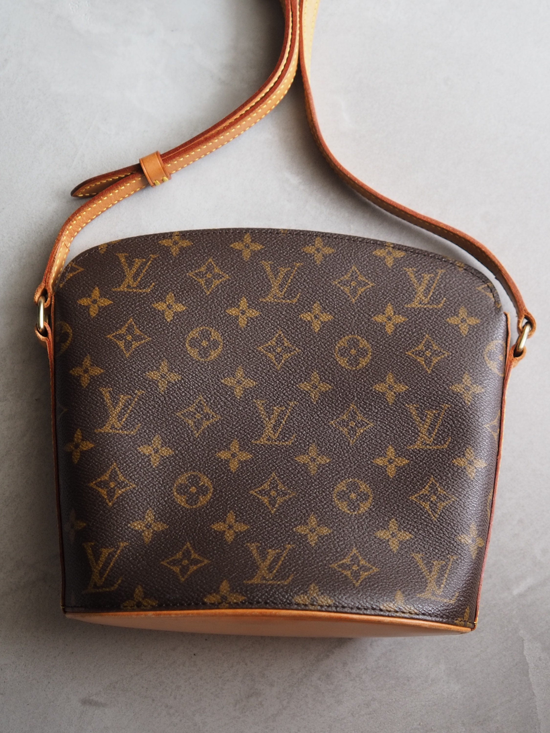 LOUIS VUITTON Monogram Drouot  Shoulder Bag Authentic