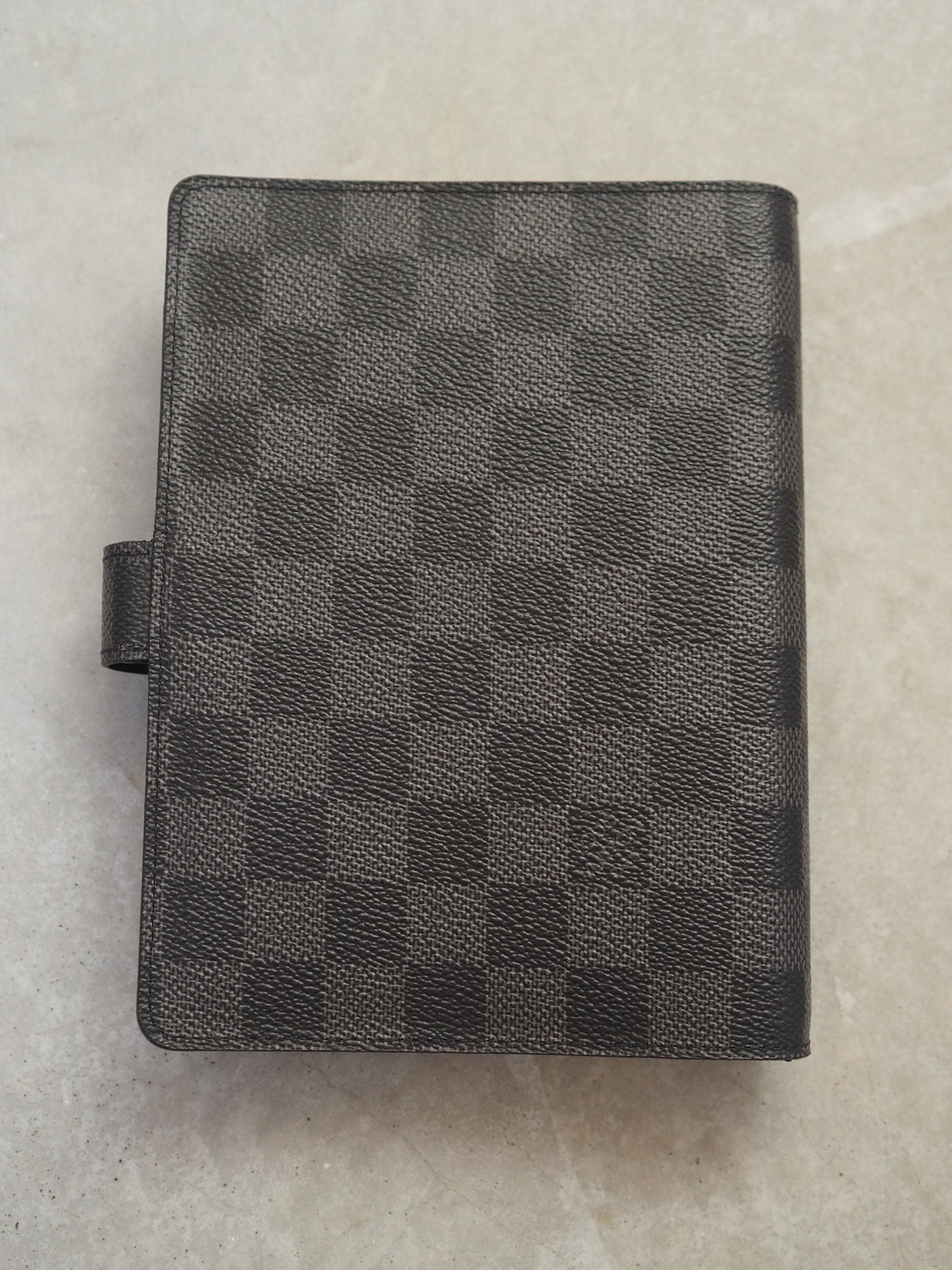 LOUIS VUITTON Agenda MM Damier Graphite Day Planner Cover Authentic Vintage Box