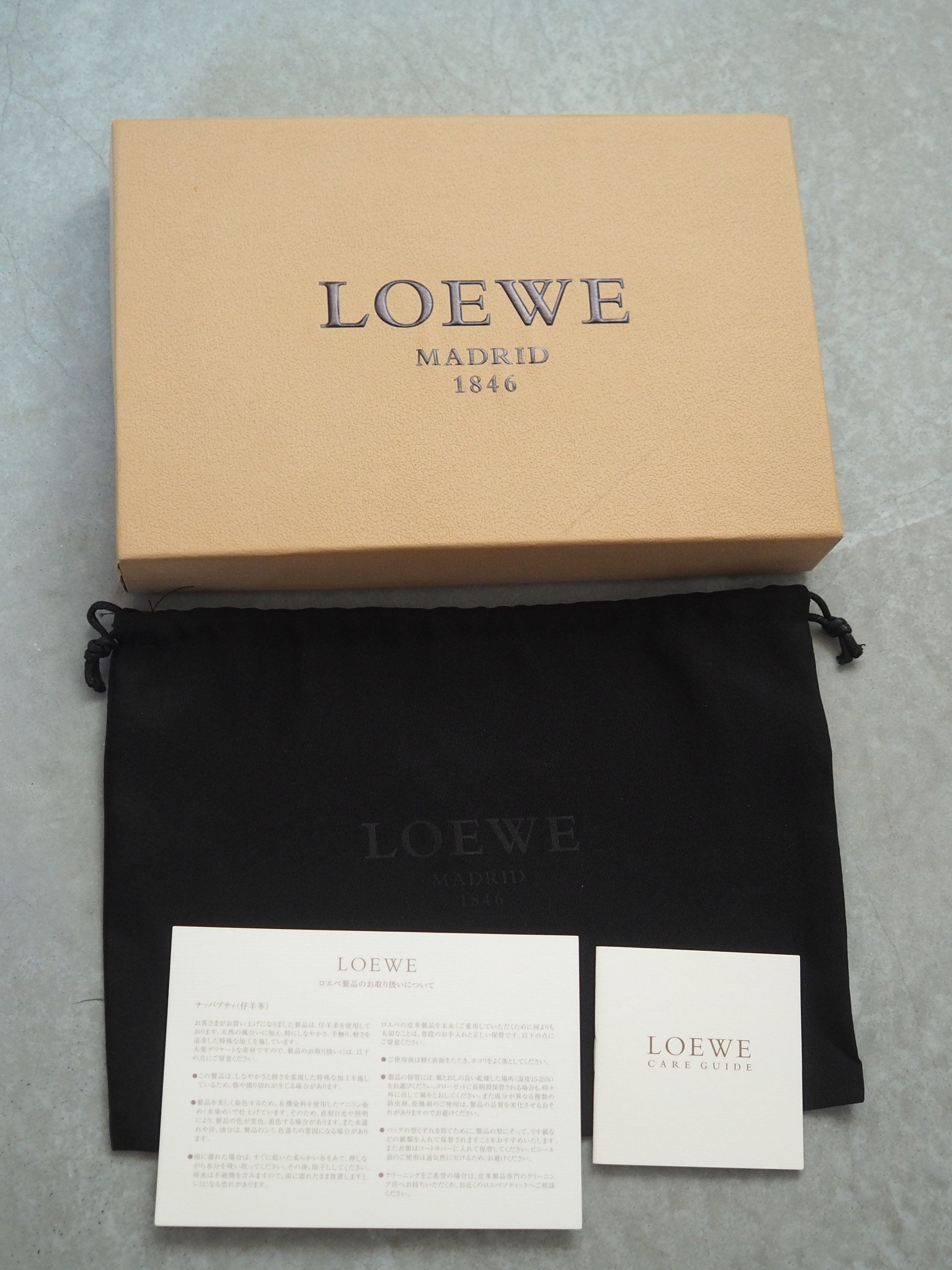 LOEWE Anagram Mini Shoulder bag Black Leather Vintage Authentic
