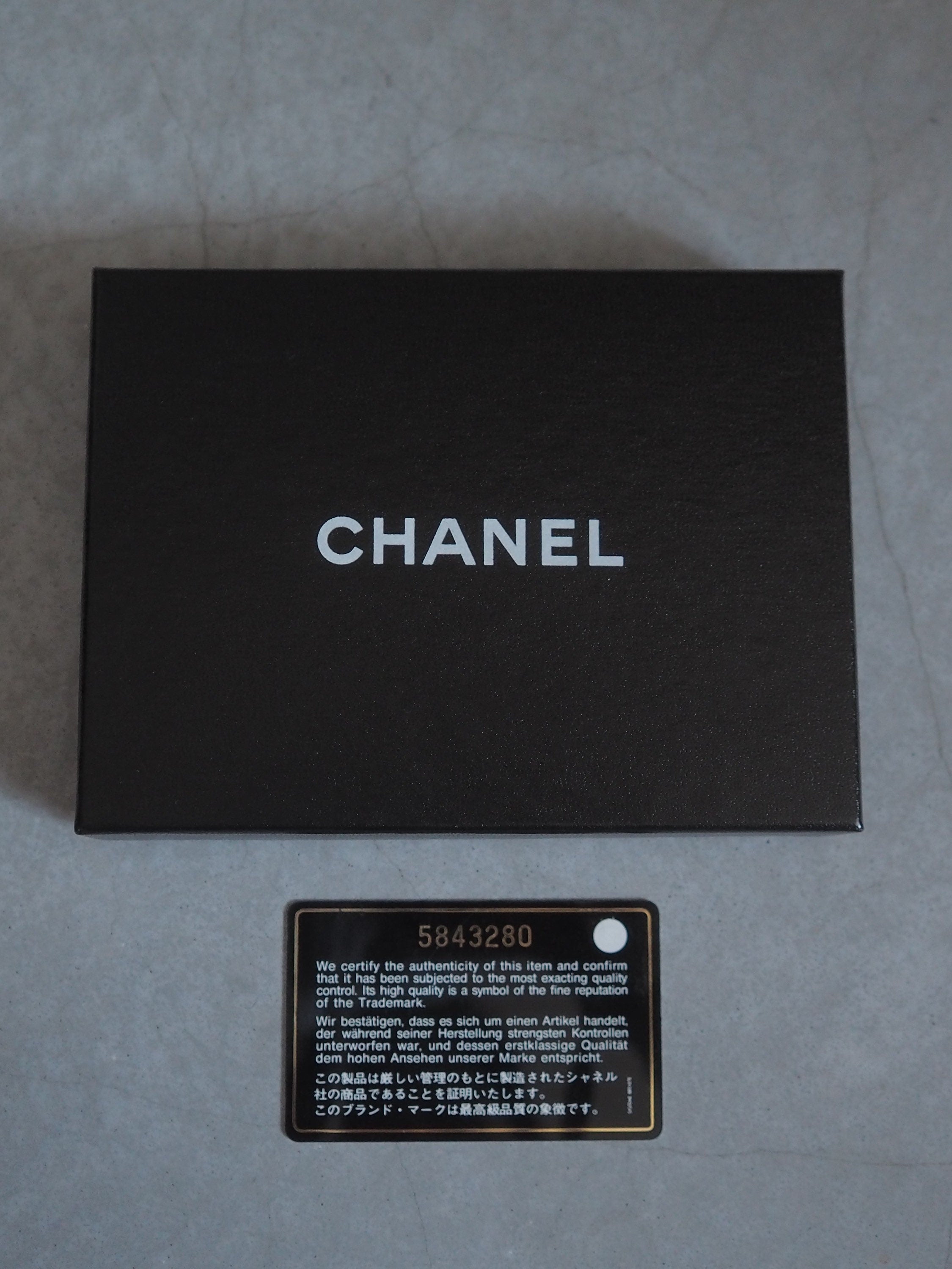 CHANEL COCO Mark Agenda Caviar Skin Leather 6 Ring Diary Black Vintage Box