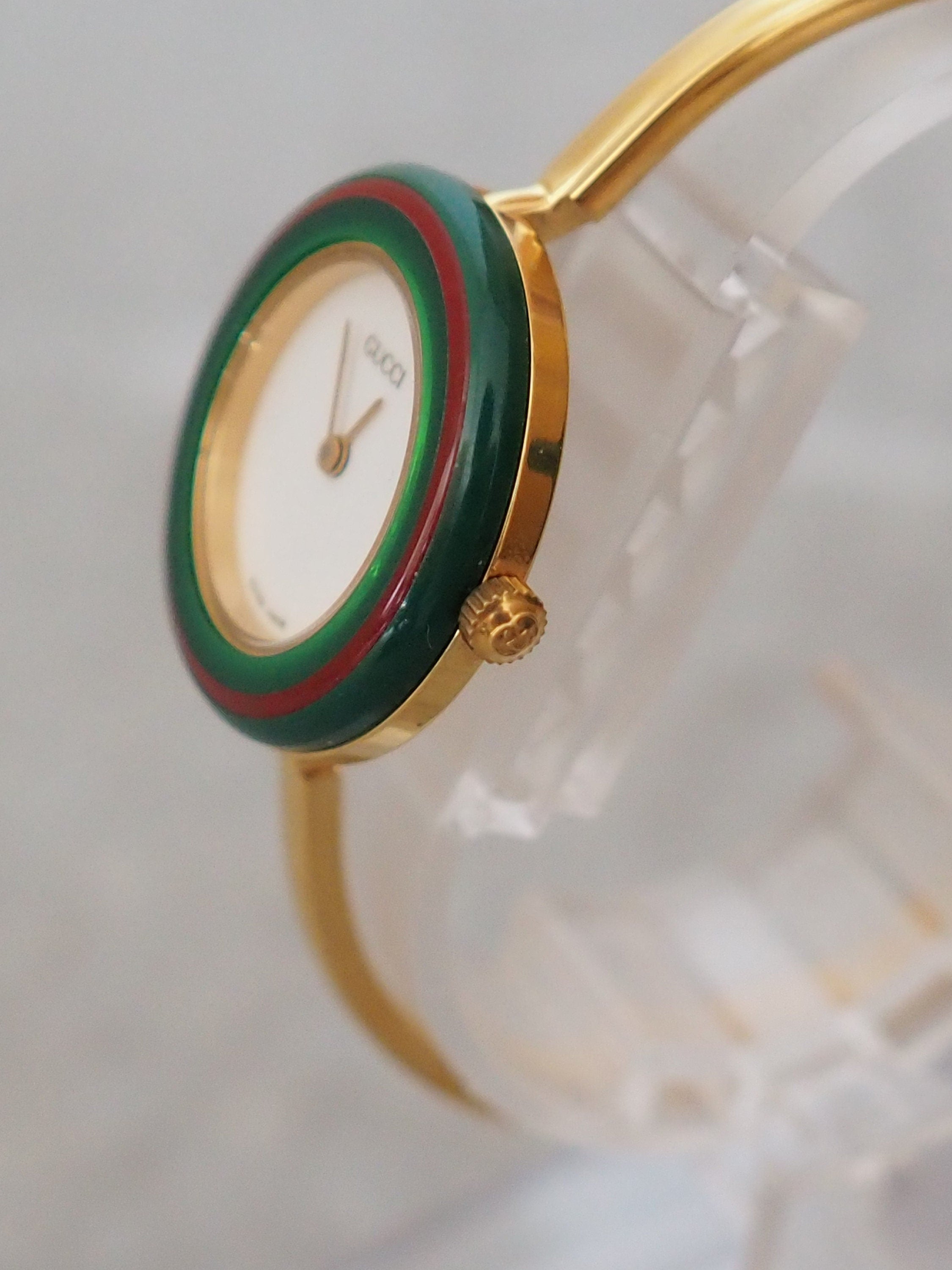 GUCCI Accessories Change Bezel 12 colors Bangle watch Wristwatch Gold