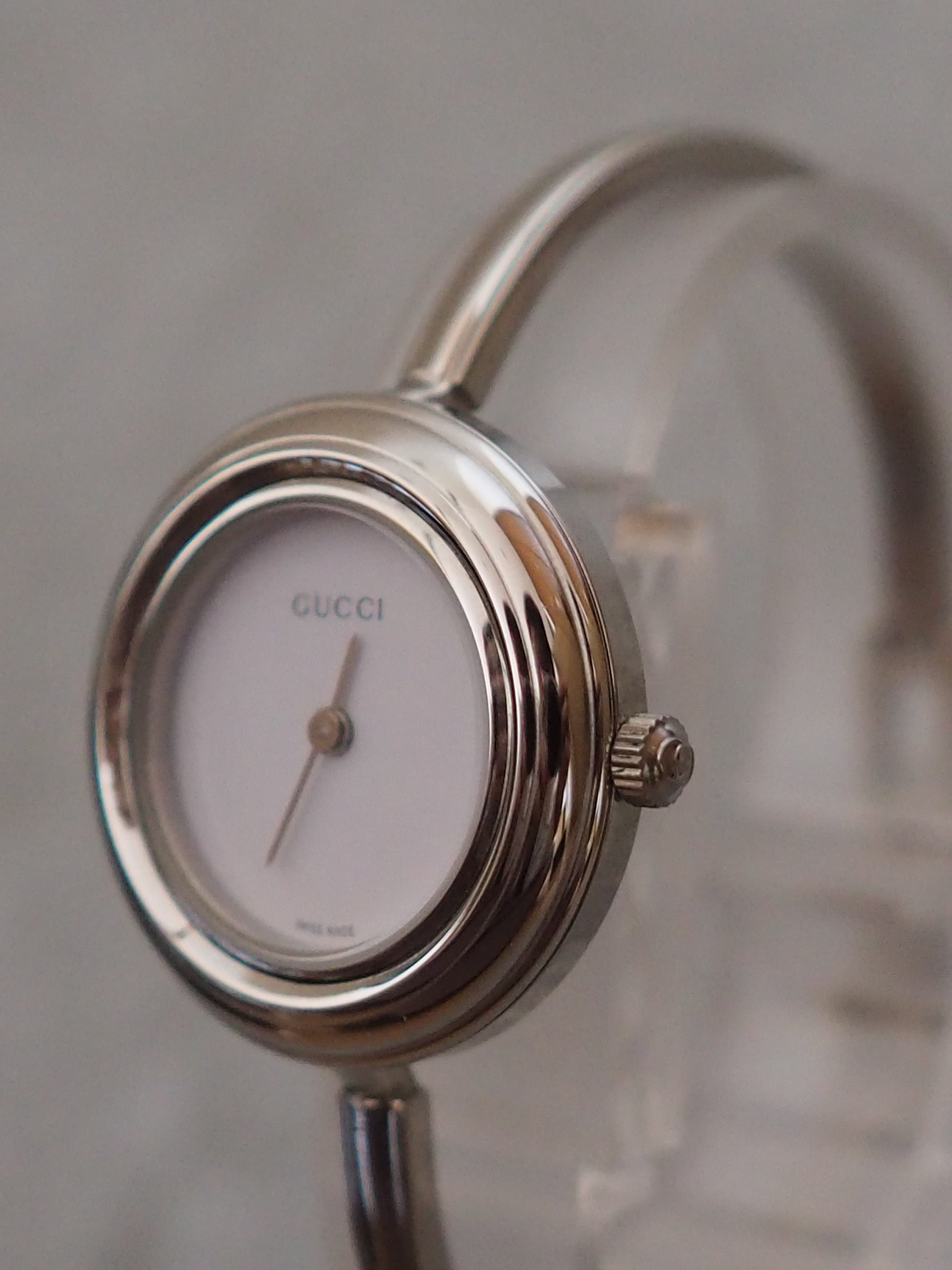 GUCCI Accessories Change Bezel 12 colors Bangle watch Wristwatch Silver