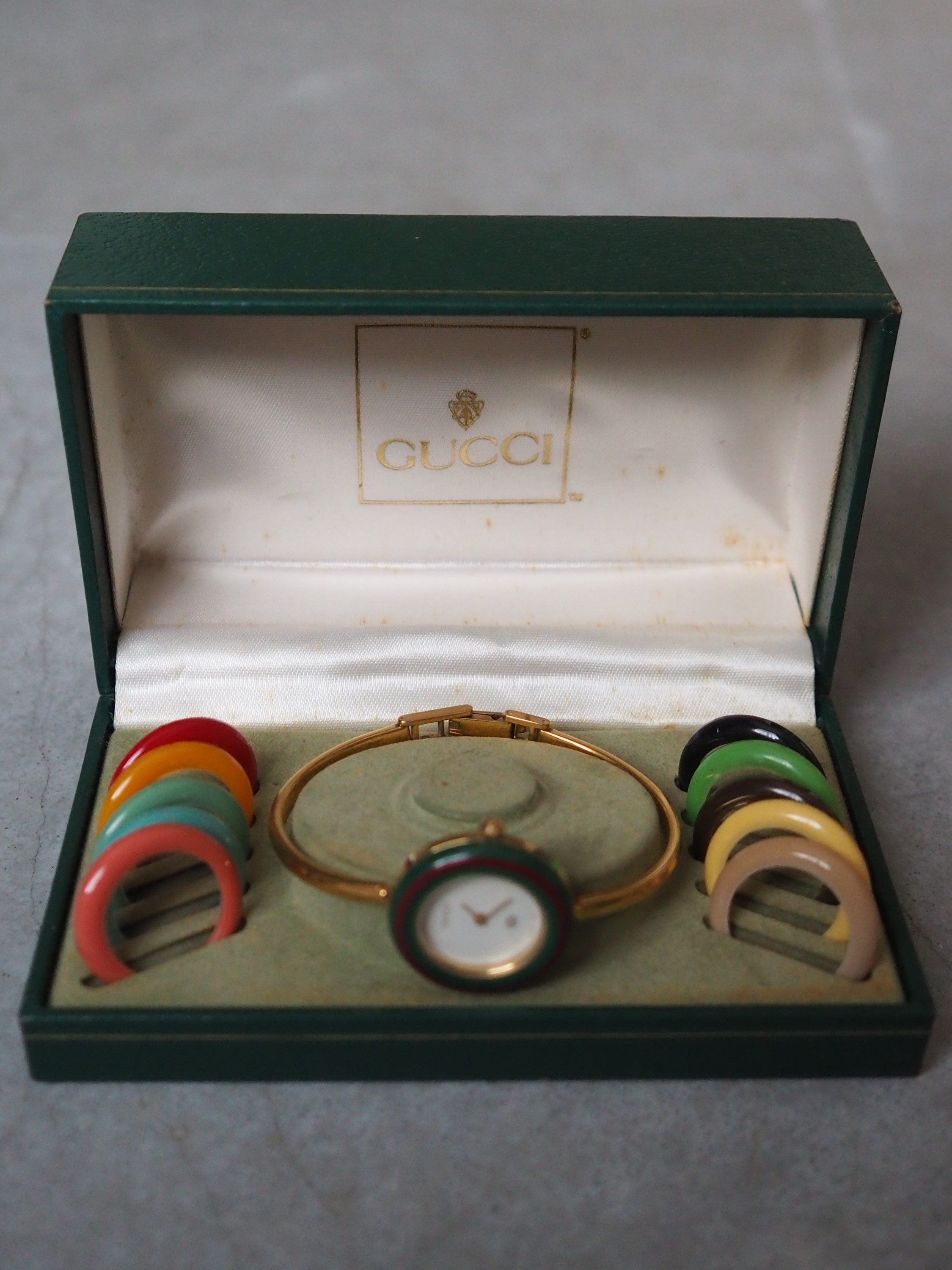 GUCCI Accessories Change Bezel 12 colors Bangle watch Wristwatch Gold