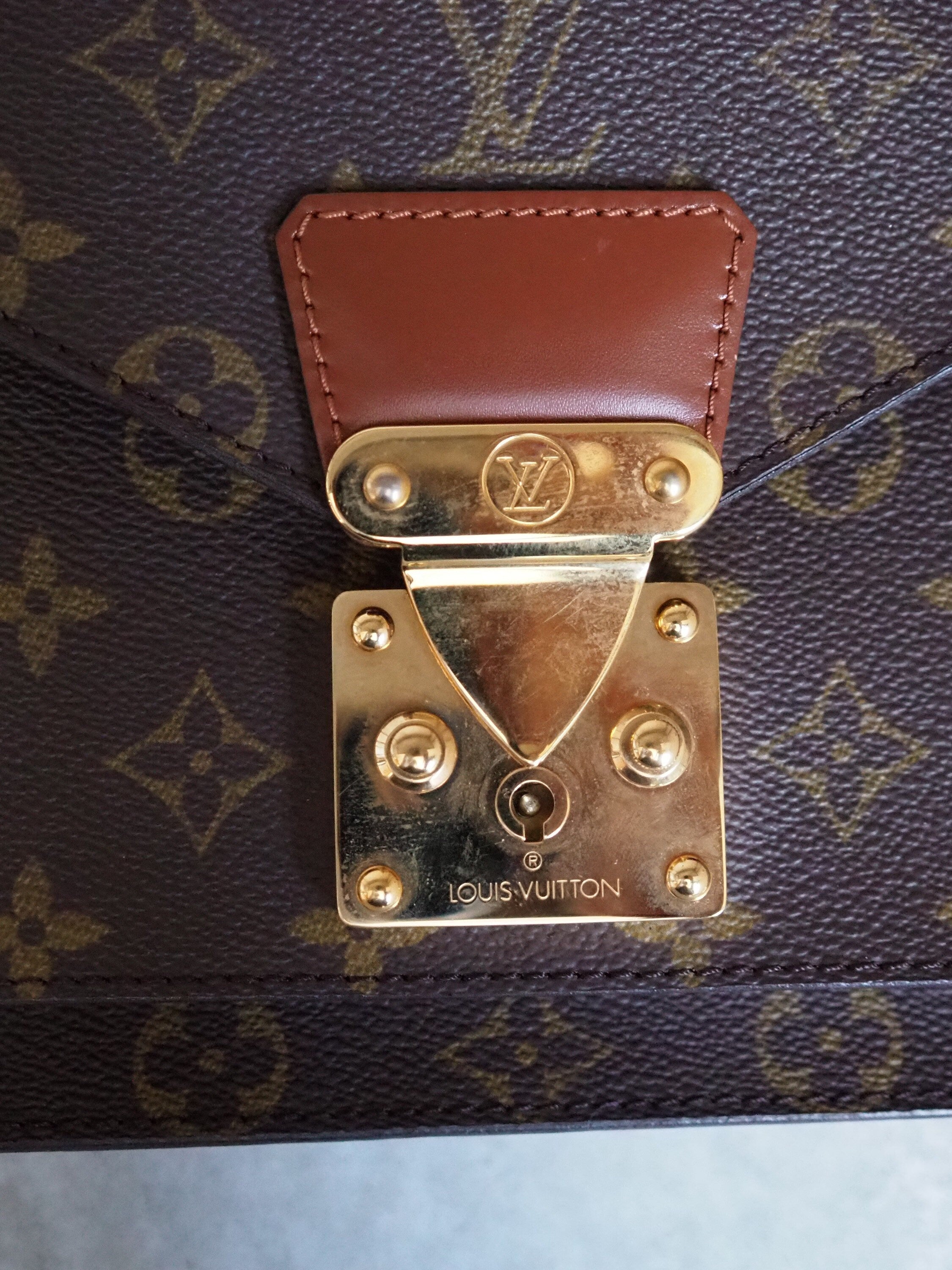 LOUIS VUITTON Monogram Monceau 2way Hand Shoulder Bag M51185 Authentic