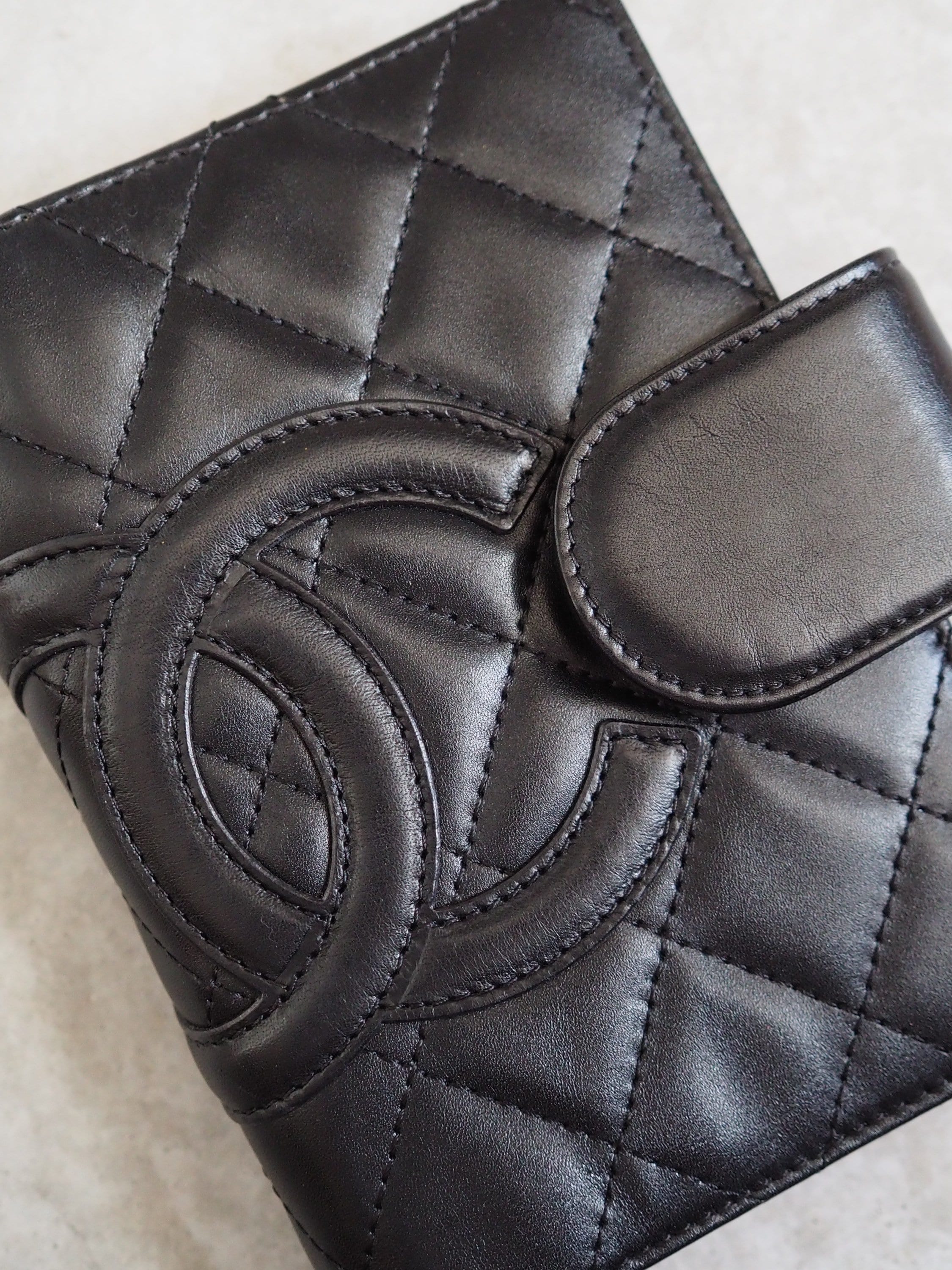 CHANEL COCO Mark Cambon Agenda Leather 6 Ring Diary Black Vintage