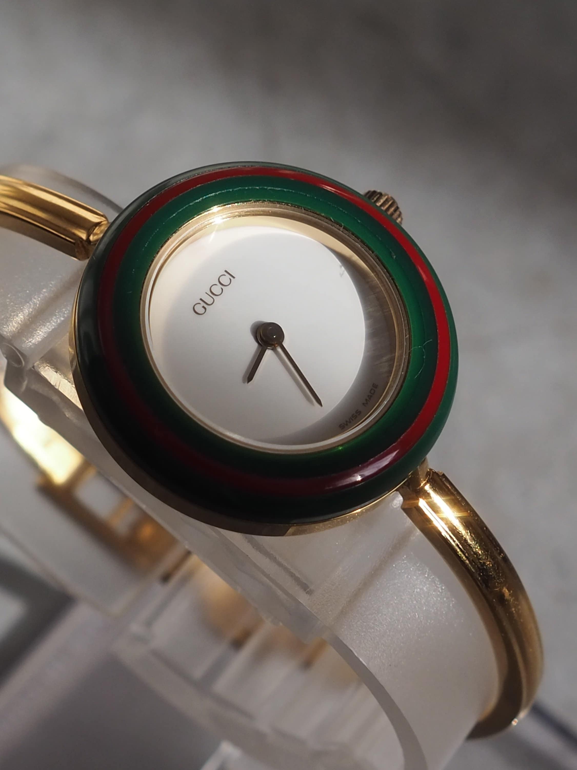 GUCCI Accessories Change Bezel 12 colors Bangle watch Wristwatch Gold