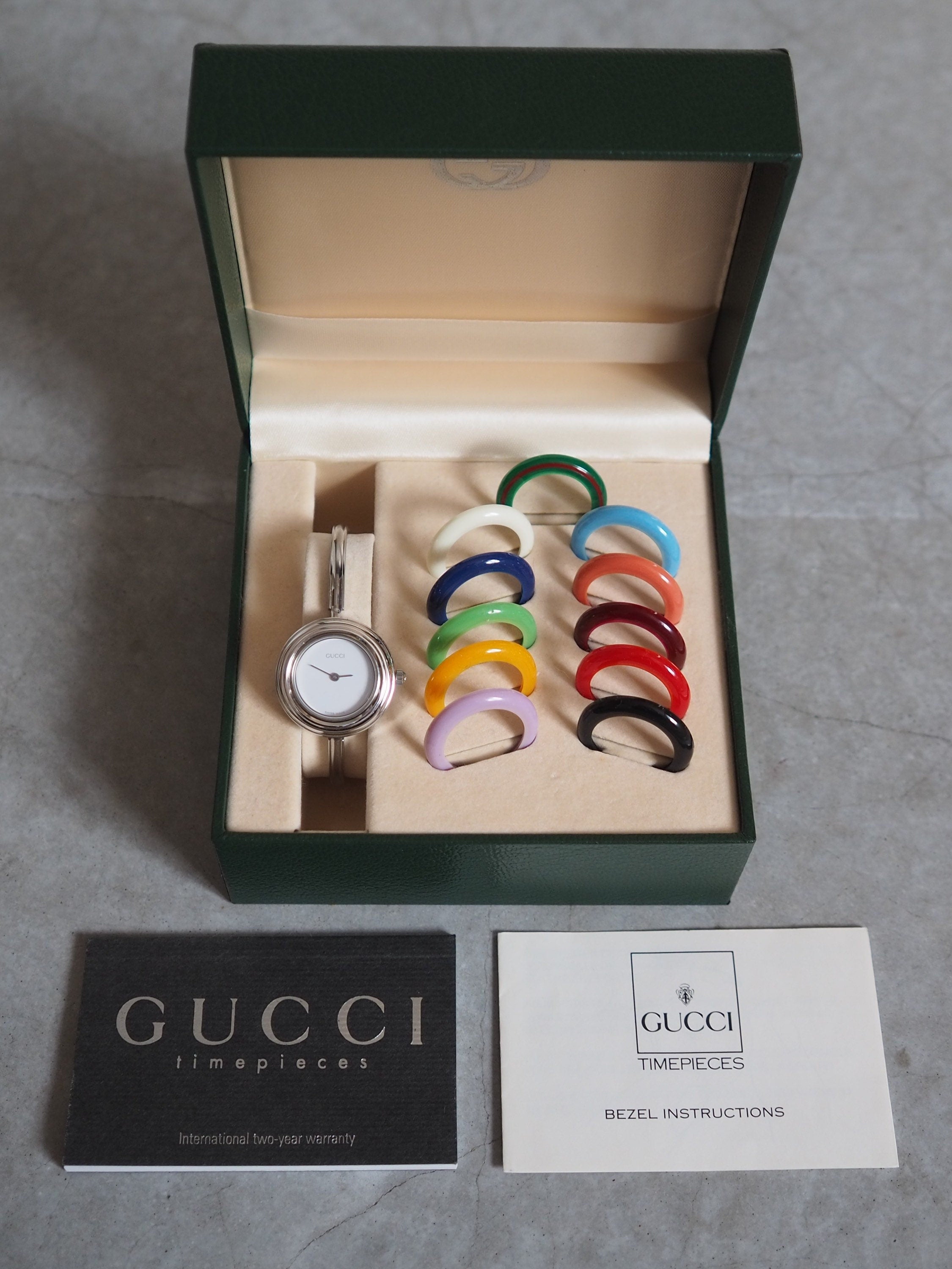 GUCCI Accessories Change Bezel 12 colors Bangle watch Wristwatch Silver