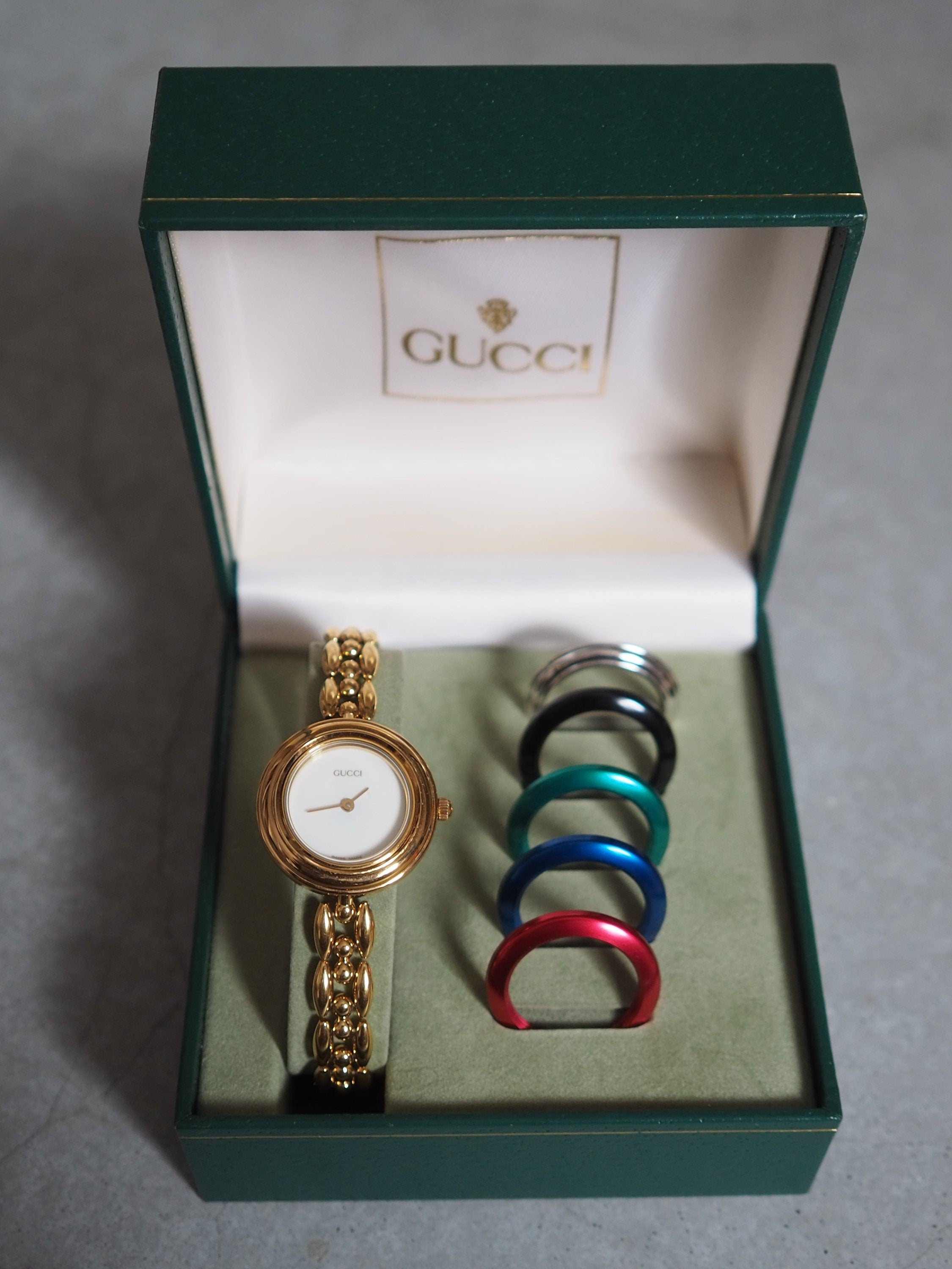 GUCCI Accessories Change Bezel 6 colors Bangle watch Wristwatch Gold