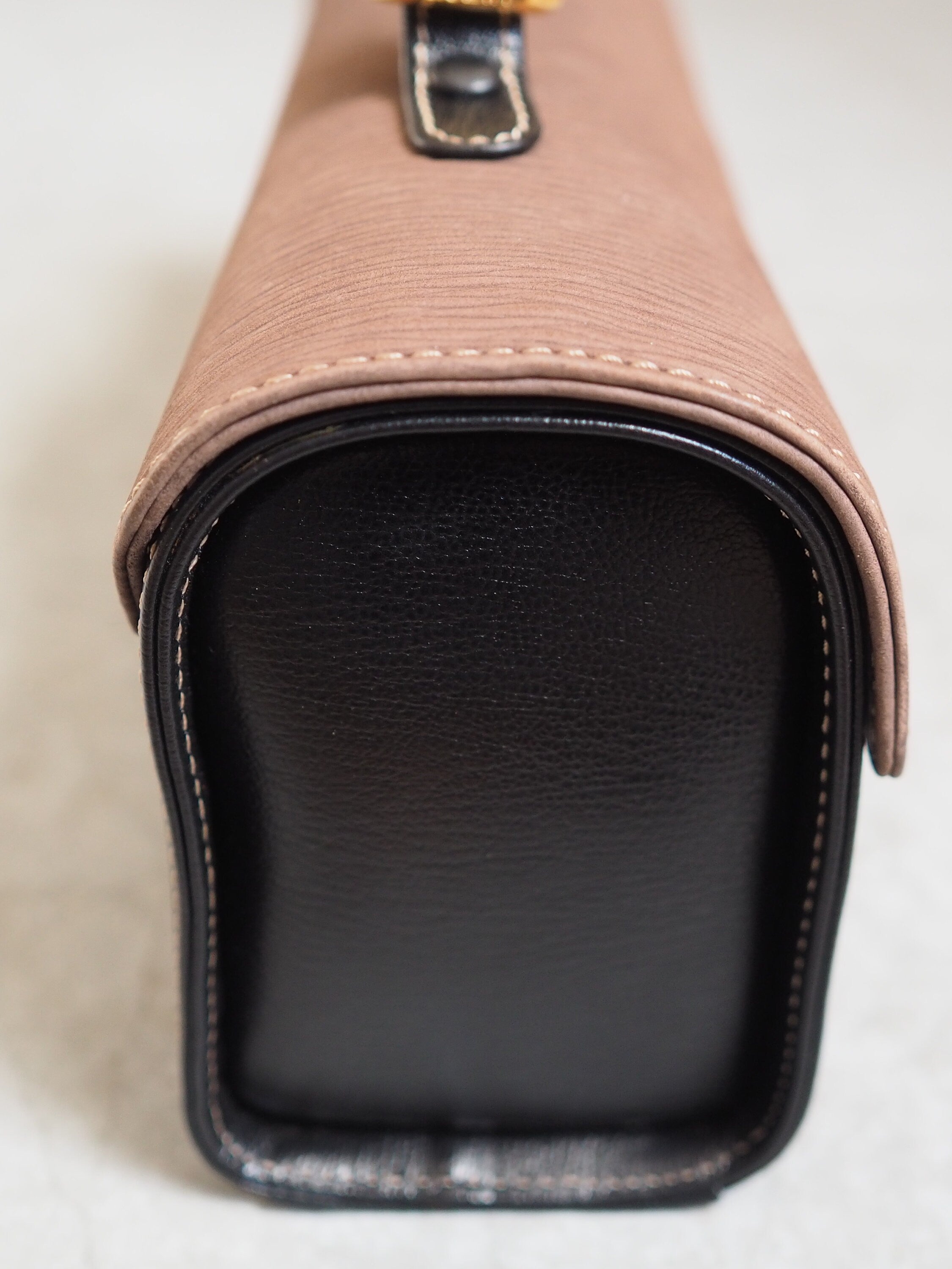 LOEWE VELAZQUEZ Hand Bag Black Brown Combi Leather Vintage Authentic