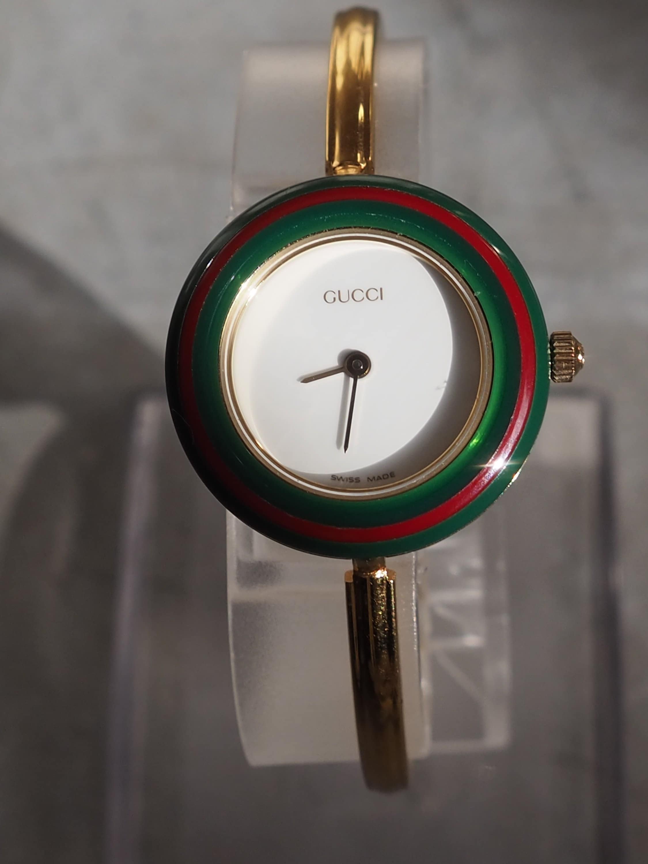 GUCCI Accessories Change Bezel 12 colors Bangle watch Wristwatch Gold