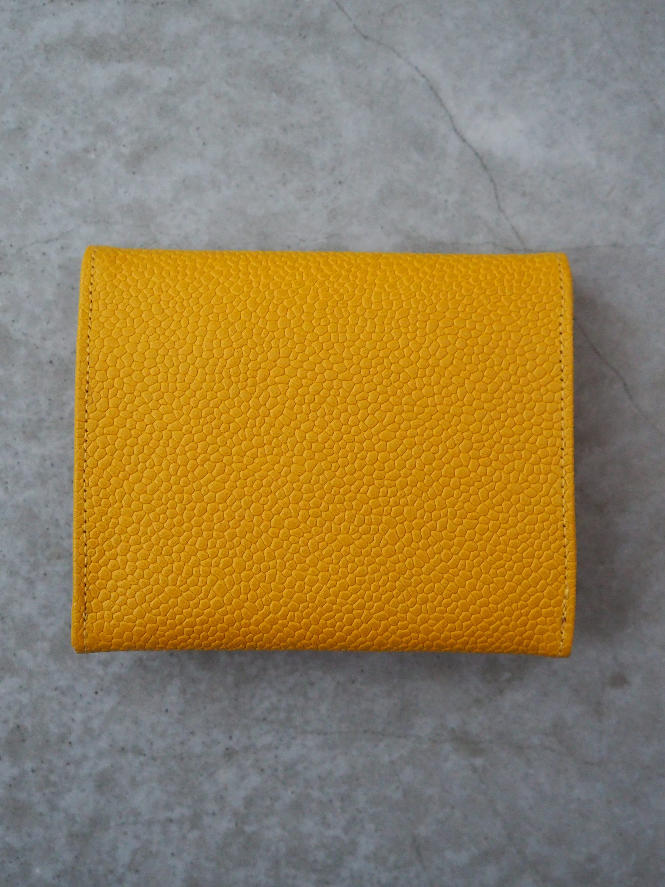 CHANEL COCO Coin Card Wallet Purse Compact Caviar Skin Leather Yellow Authentic Vintage Box