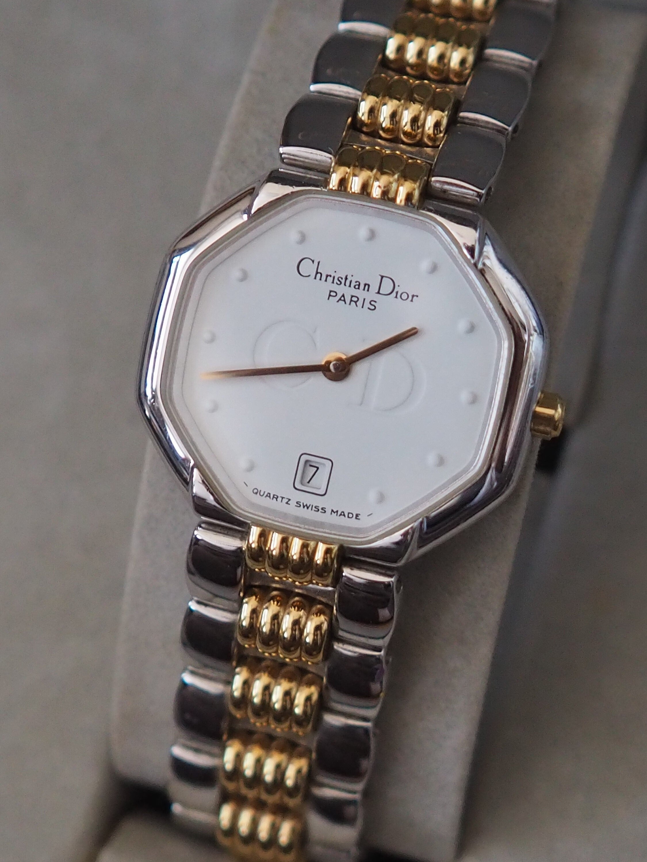 Christian Dior オクタゴン ウォッチ 腕時計 ゴールド シルバー 