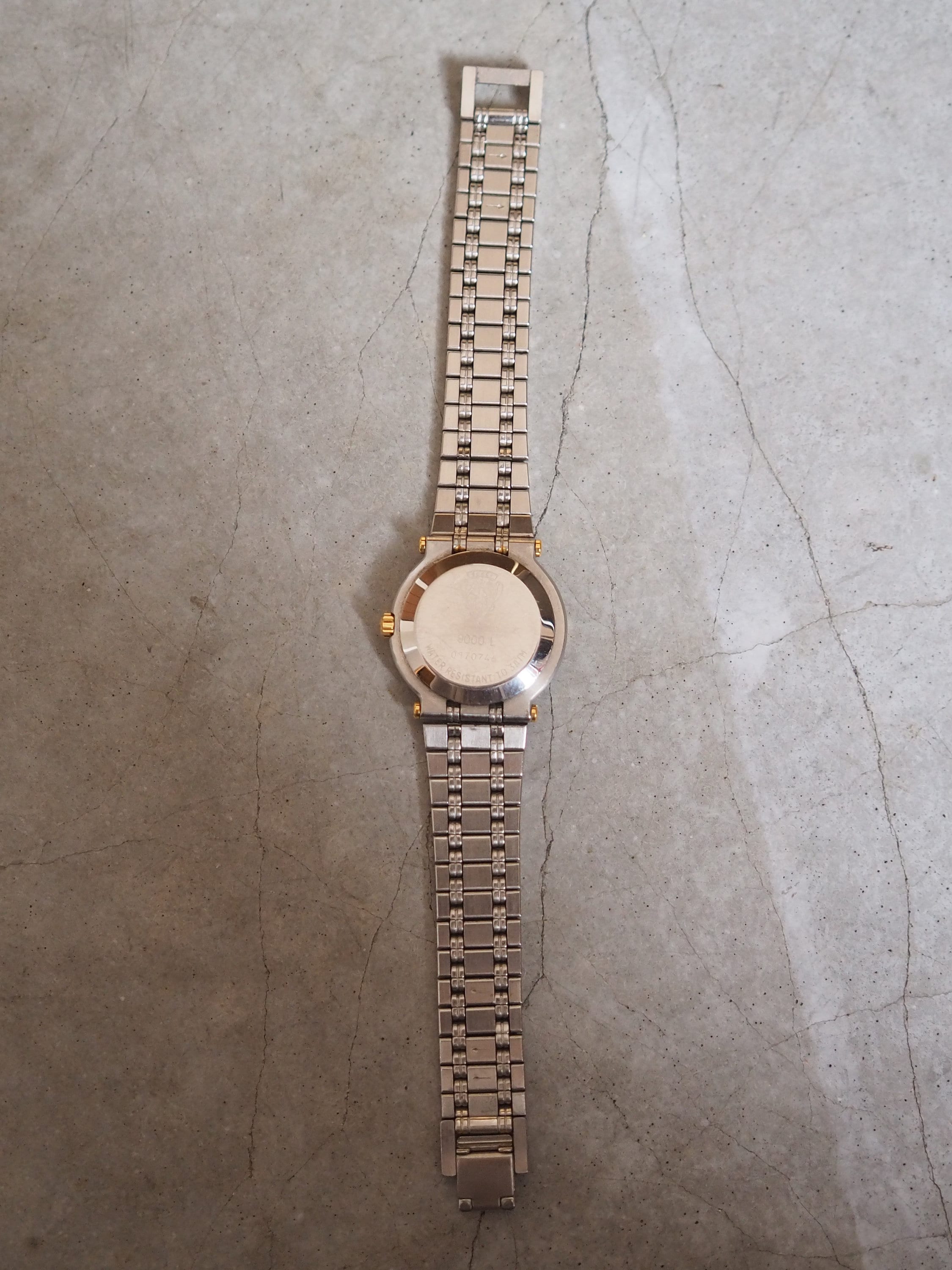 GUCCI Watch Wristwatch 11P Diamond GG Gold Silver Stainless steel Old Vintage Authentic